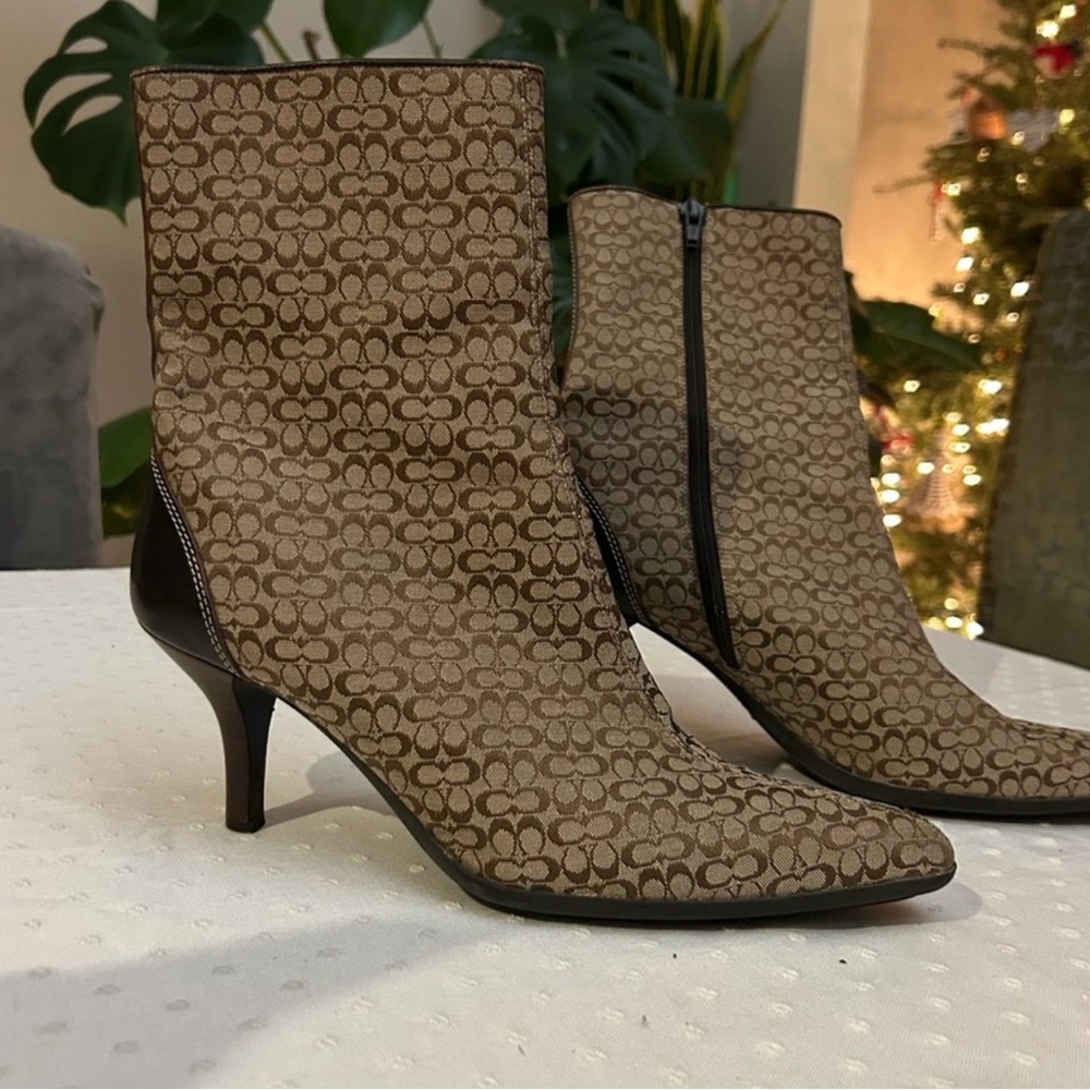 Coach monogram Brown Patterned Ankle Boots